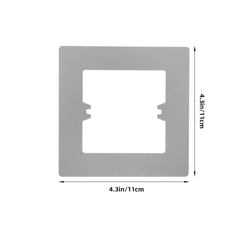Gray Single Socket Decorative Wall Plate Cover 86 Type with Spacer for Repair Hole Cover - Image 4