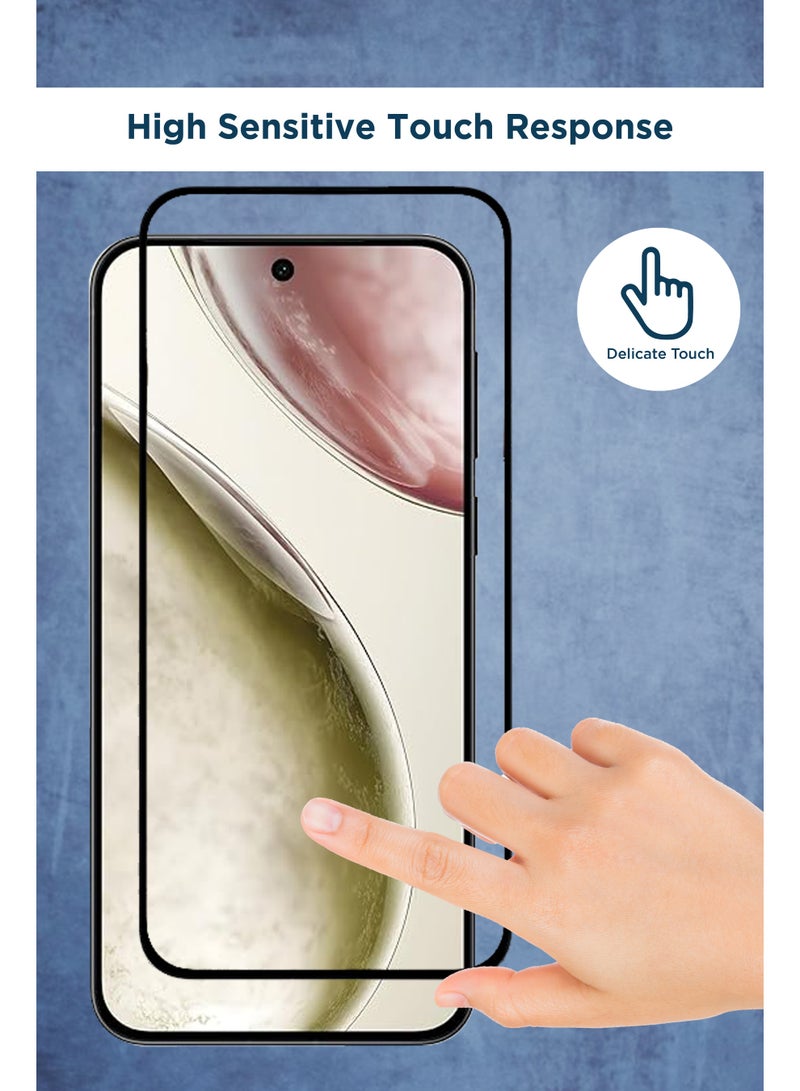 Vivo X200 FE - 2 Pack Tempered Glass Screen Protector - Delicate Touch , Higher Transparency , Easy to Install ,Anti-scratch and Bubble-free Screen Protector Compatible With Vivo X200 FE - Black - Image 3