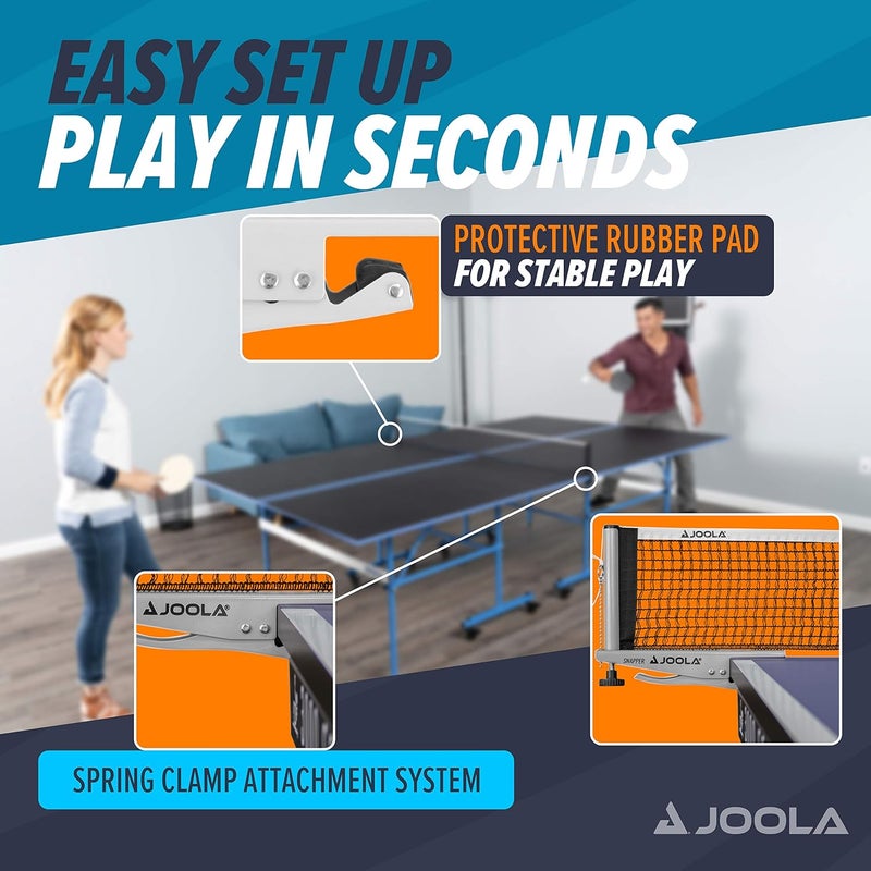 JOOLA Snapper Professional Table Tennis Net and Post Set - Portable 72" Regulation Size with Spring Activated Clamp - Image 4