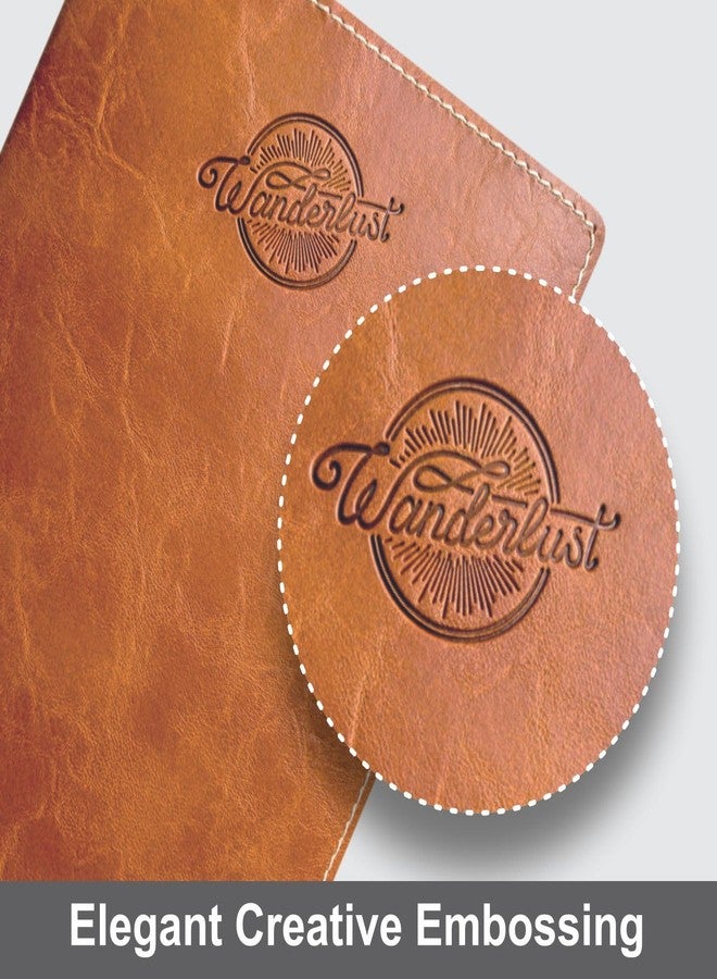 Anupam Crave Journal Ruled A5 Notebook 192 Pages 80Gsm Flexible PU Cover Journal for Unisex, Travel Journal Notebook for Engineering, Notes Taking & Writing in School and Office (Brown) - Image 4