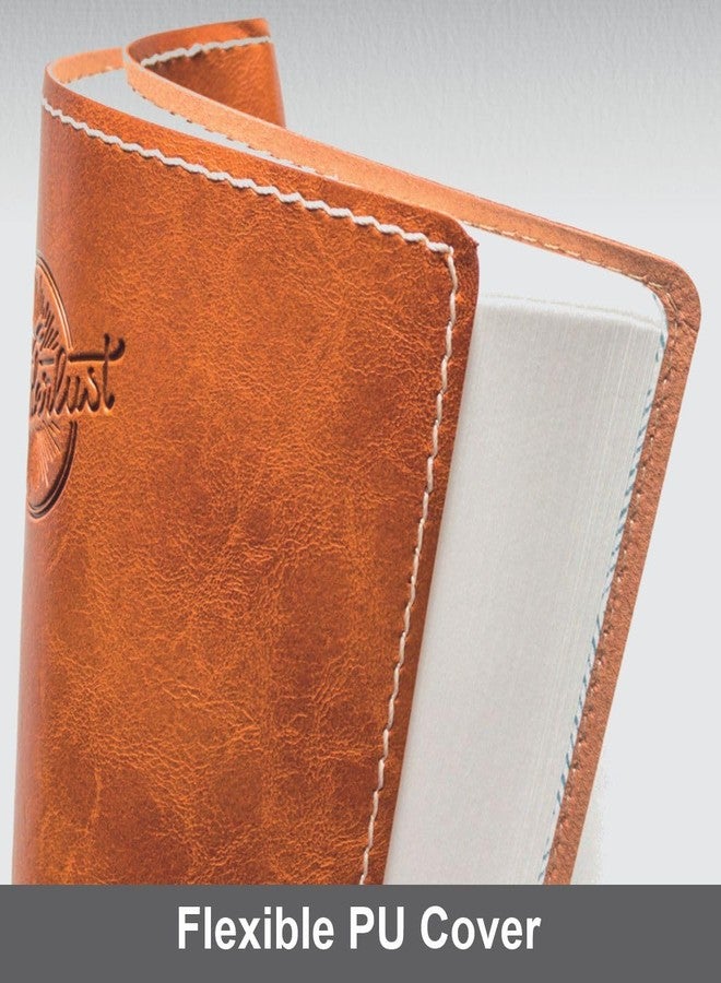Anupam Crave Journal Ruled A5 Notebook 192 Pages 80Gsm Flexible PU Cover Journal for Unisex, Travel Journal Notebook for Engineering, Notes Taking & Writing in School and Office (Brown) - Image 3