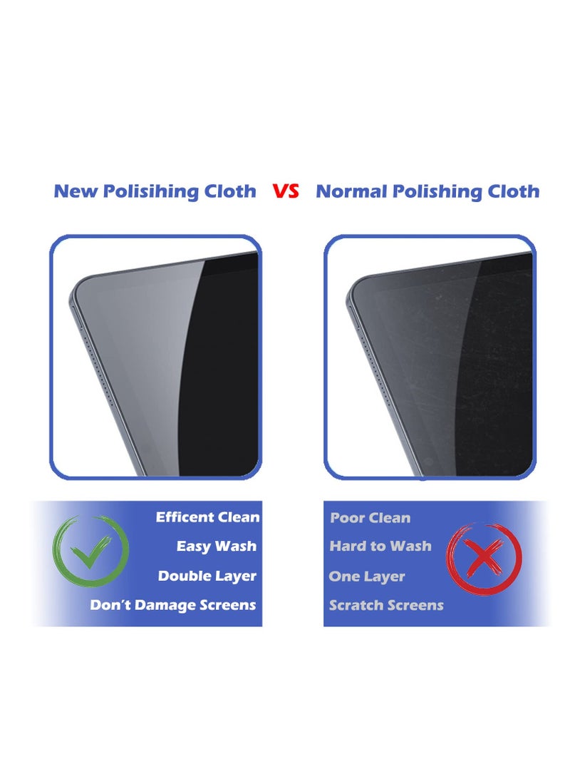 Polishing Cloth for Apple, Microfiber Cleaning Cloth, Soft, Nonabrasive Material, Compatible with Apple, MacBook, Camera and Other Electronics Screens (2 Pack)