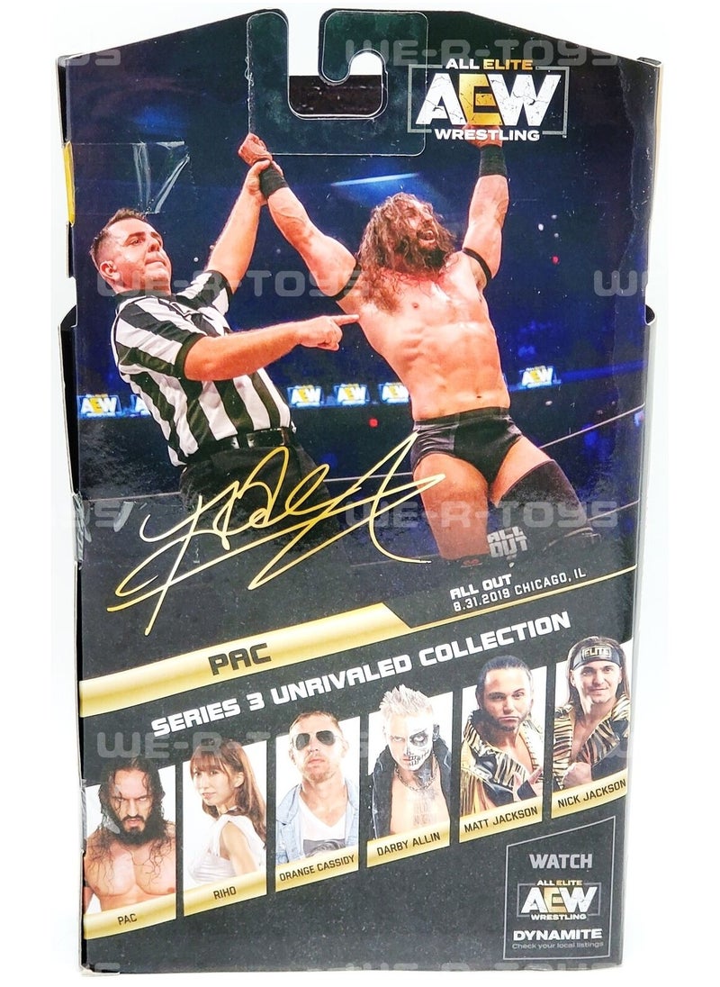 All Elite AEW Wrestling Unrivaled Collection Action Figure PAC Series 3 #19 Pac
