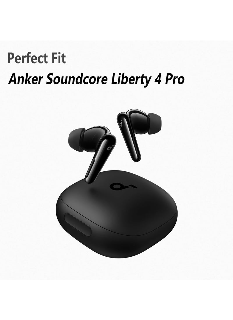 Generic 3pairs Ear Tips for Soundcore Liberty 4 Pro Silicone Earbuds Replacement for Earbuds S/M/L-Black  - Image 2