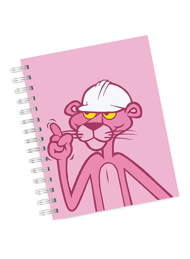 LOUD UNIVERSE دفتر ملاحظات هاردكفر حلزوني بلون بانثر الوردي متميز الجودة - Image 2