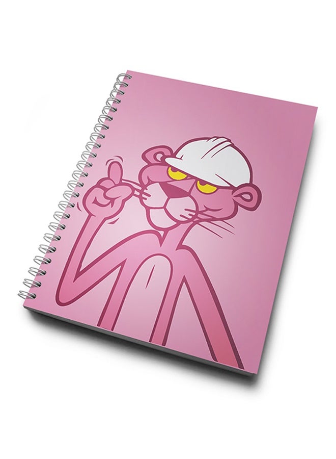 LOUD UNIVERSE دفتر ملاحظات هاردكفر حلزوني بلون بانثر الوردي متميز الجودة - Image 1