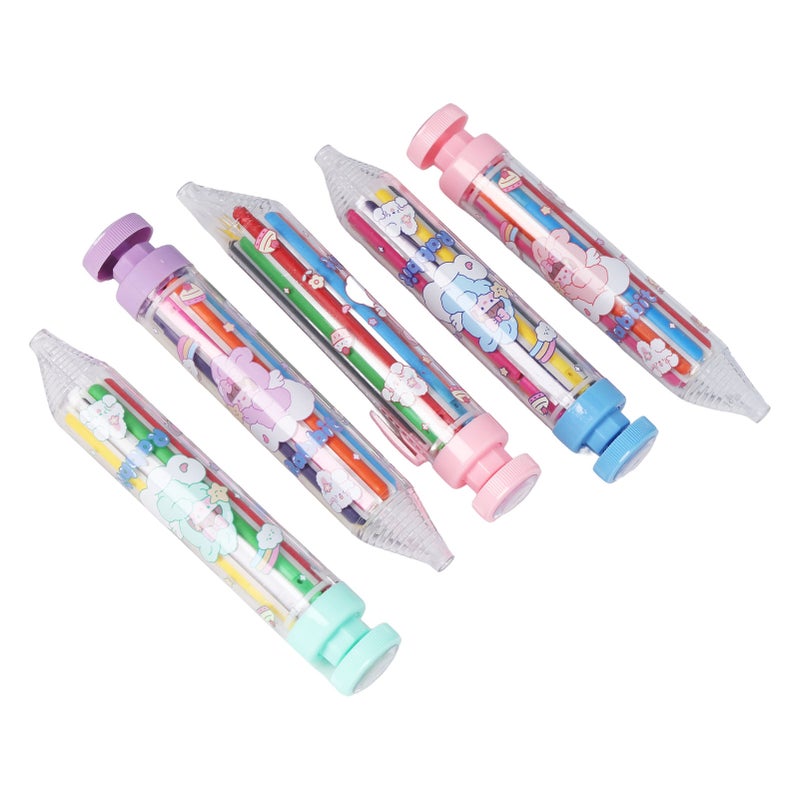 5 Pcs 8 Color Press Crayons Safe Bright Colors Simple Operation Refill Replaceable Colored Crayons for Children - Image 4
