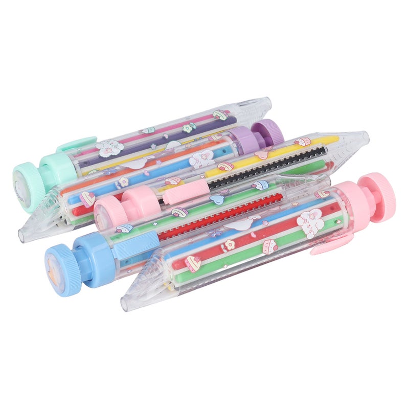 5 Pcs 8 Color Press Crayons Safe Bright Colors Simple Operation Refill Replaceable Colored Crayons for Children - Image 2