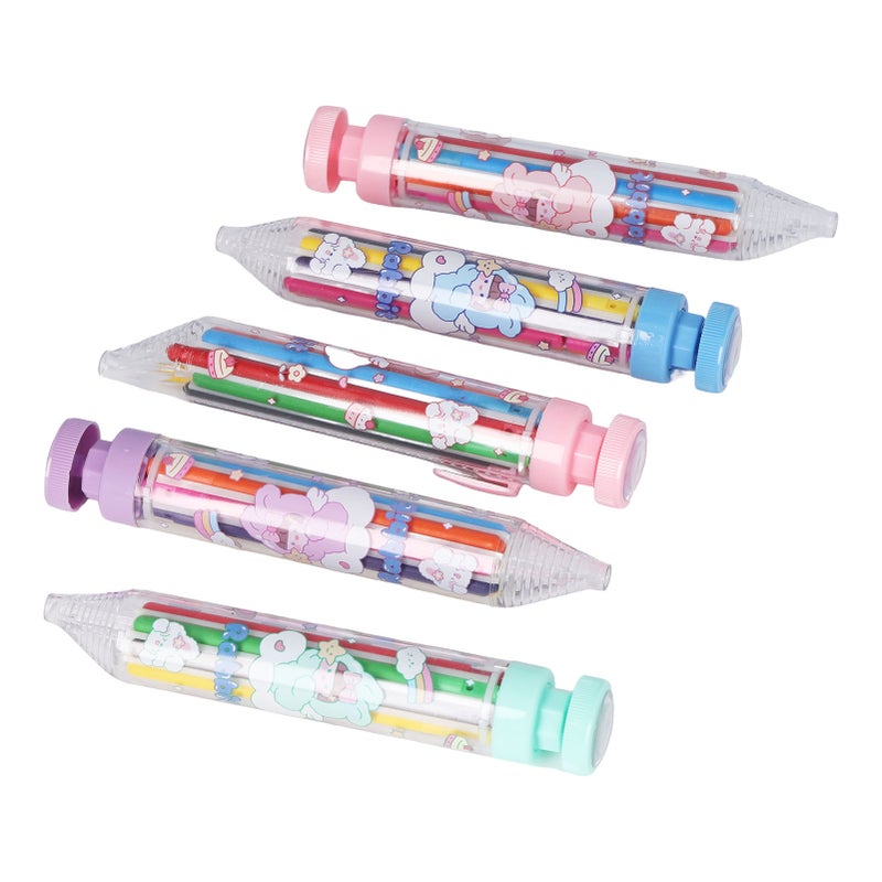 5 Pcs 8 Color Press Crayons Safe Bright Colors Simple Operation Refill Replaceable Colored Crayons for Children - Image 3