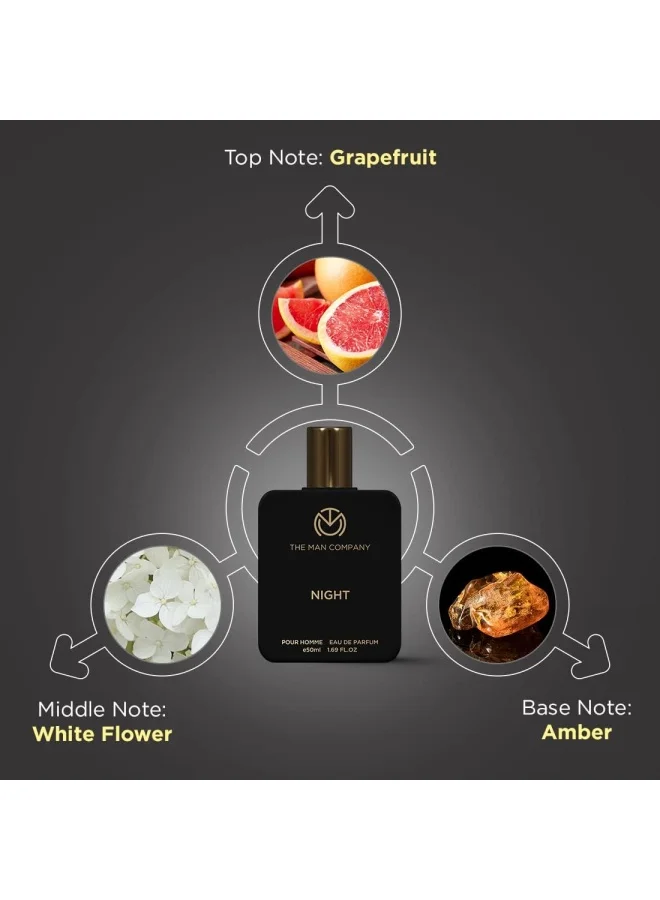 ذا مان كومباني عطر ليلي للرجال -  مل بخاخ للجسم برائحة فاخرة تدوم طويلاً حمضية وغريبة وخشبية هدية للرجال للمواعيد الغرامية