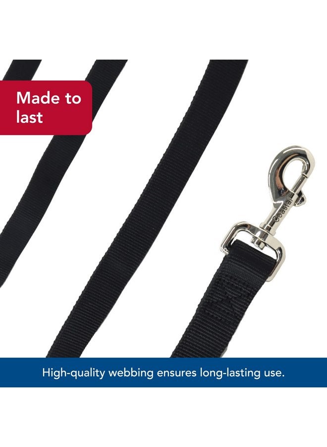 Coastal Pet Double-Ply Dog Leash - Bolt Snap Attachment to Collars and Harnesses - Nylon Dog Walking Leash for Small, Medium and Large Dogs - Black - 1" x 6' - Image 4