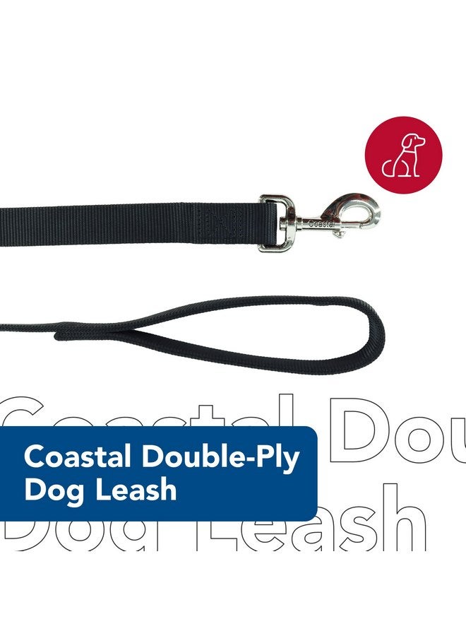 Coastal Pet Double-Ply Dog Leash - Bolt Snap Attachment to Collars and Harnesses - Nylon Dog Walking Leash for Small, Medium and Large Dogs - Black - 1" x 6' - Image 2