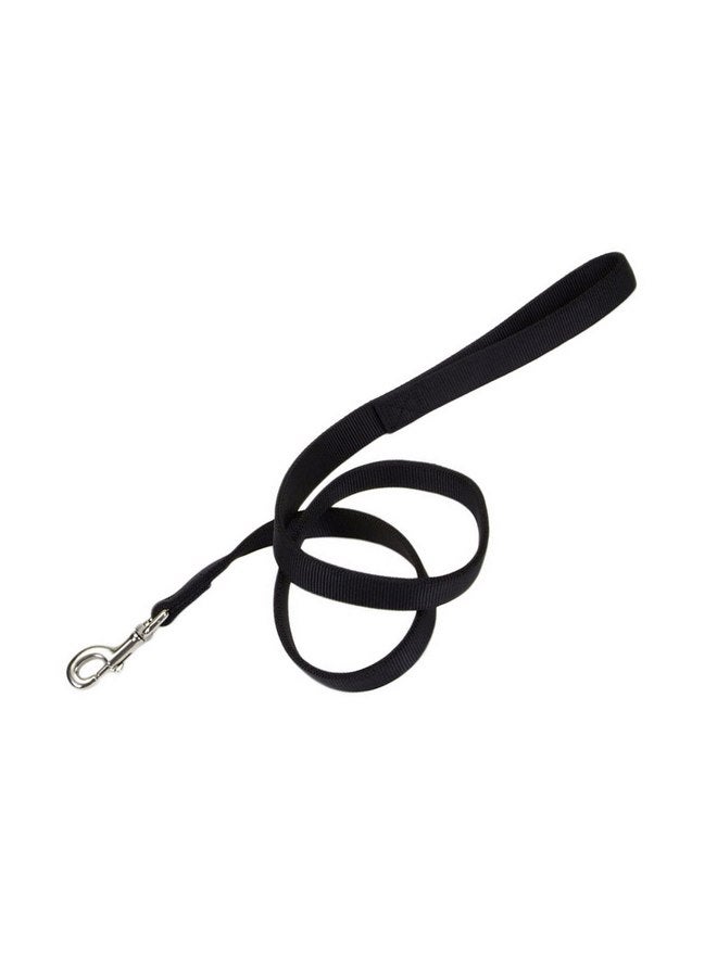 Coastal Pet Double-Ply Dog Leash - Bolt Snap Attachment to Collars and Harnesses - Nylon Dog Walking Leash for Small, Medium and Large Dogs - Black - 1" x 6' - Image 1