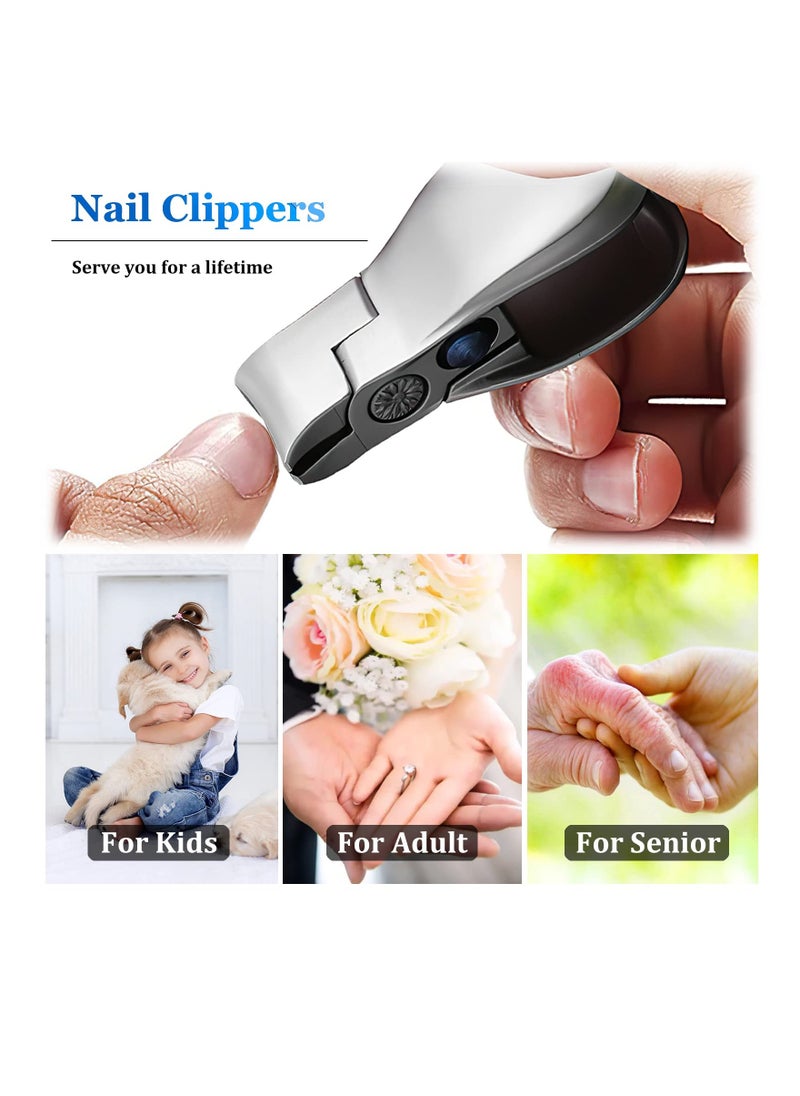 SYOSI - Ingrown Toenail Clippers for Thick Nails, Wide Jaw Nail Clippers Heavy Duty Fingernail Clippers with File Stainless Steel Toe Nail Cutter Tough Nail Clippers Heavy Duty Cutters for Thick Fingernails - Image 1