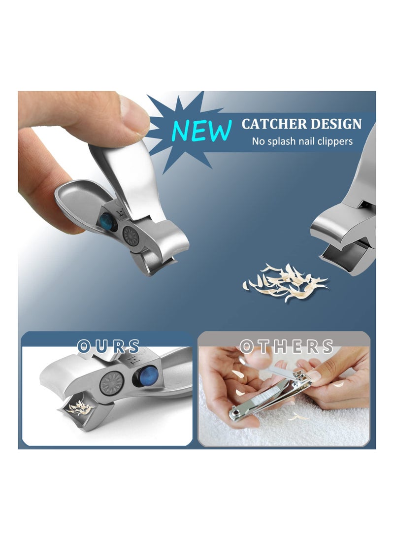 SYOSI - Ingrown Toenail Clippers for Thick Nails, Wide Jaw Nail Clippers Heavy Duty Fingernail Clippers with File Stainless Steel Toe Nail Cutter Tough Nail Clippers Heavy Duty Cutters for Thick Fingernails - Image 1