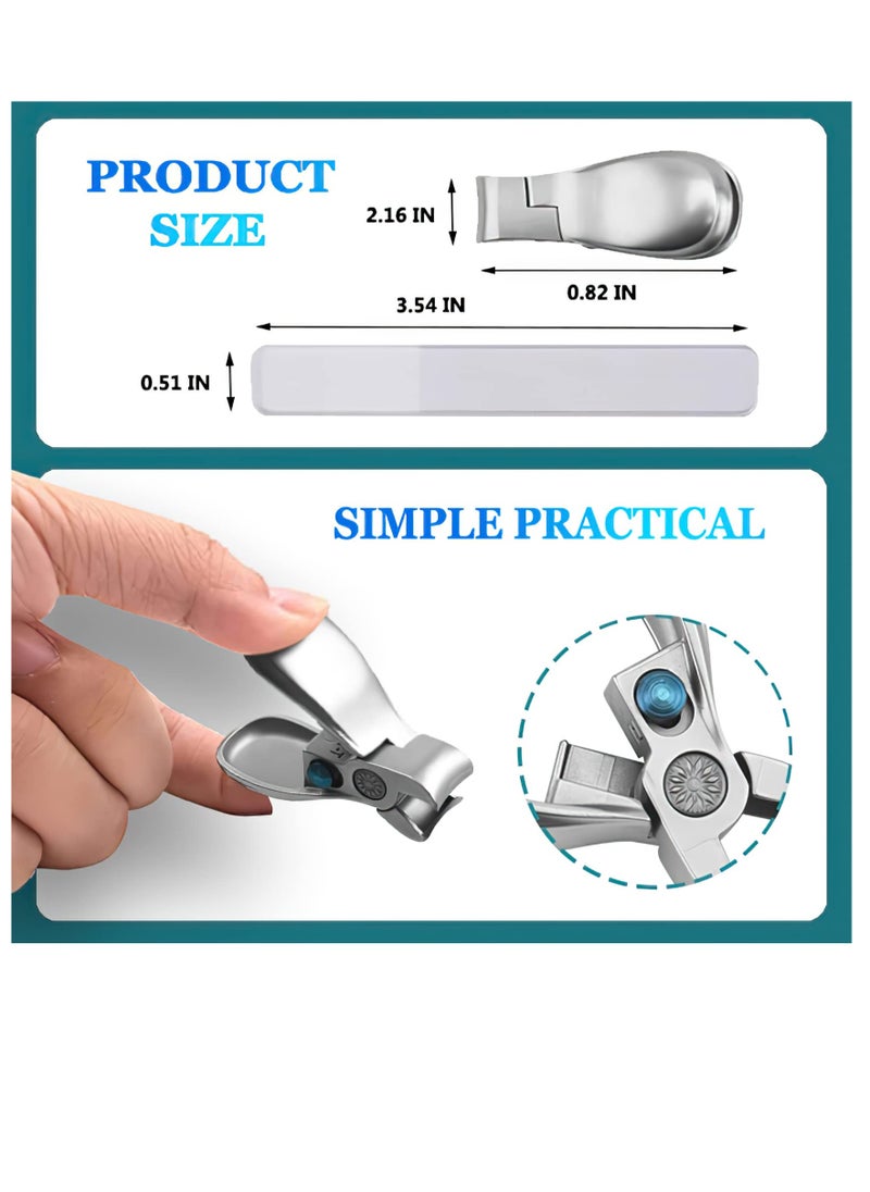 SYOSI - Ingrown Toenail Clippers for Thick Nails, Wide Jaw Nail Clippers Heavy Duty Fingernail Clippers with File Stainless Steel Toe Nail Cutter Tough Nail Clippers Heavy Duty Cutters for Thick Fingernails - Image 1