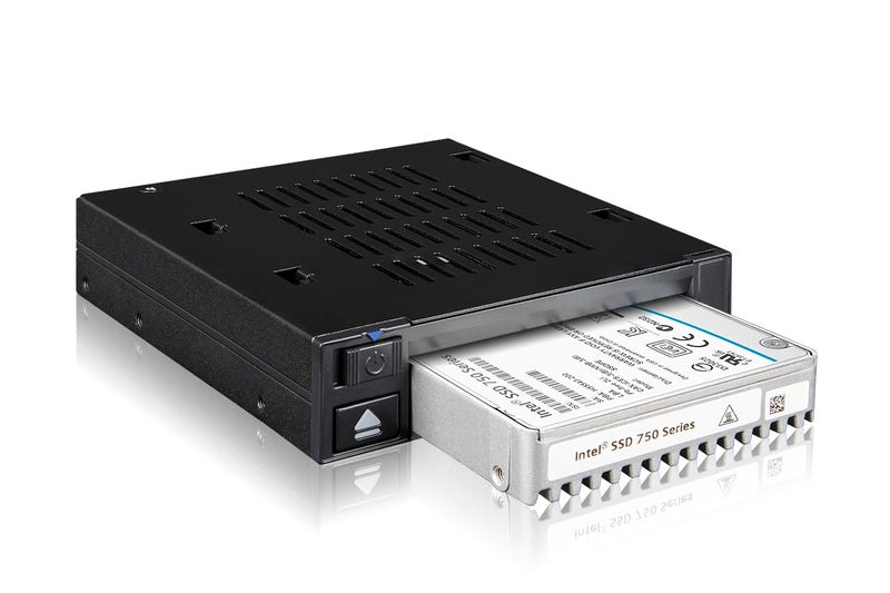 ICY DOCK U.2 NVMe PCIe 3.0/4.0 SSD Tray-Less Docking Enclosure for External 3.5" Drive Bay | flexiDOCK MB021VP-B (Tri-Mode Incompatible) - Image 1