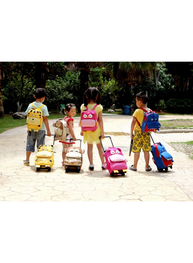 yodo Zoo 3-Way Kids Suitcase Luggage or Toddler Rolling Backpack with wheels,Small Owl - Image 1
