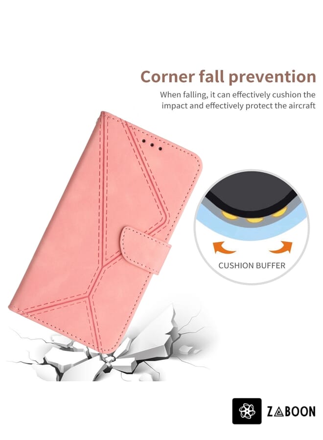 Zaboon Protective Case Cover For OPPO A78 5G Stitching Embossed Leather - Image 4