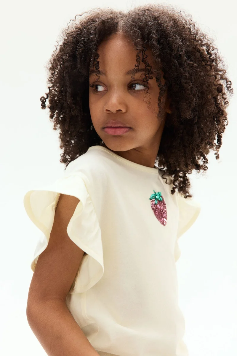 H&M Sequined cotton top