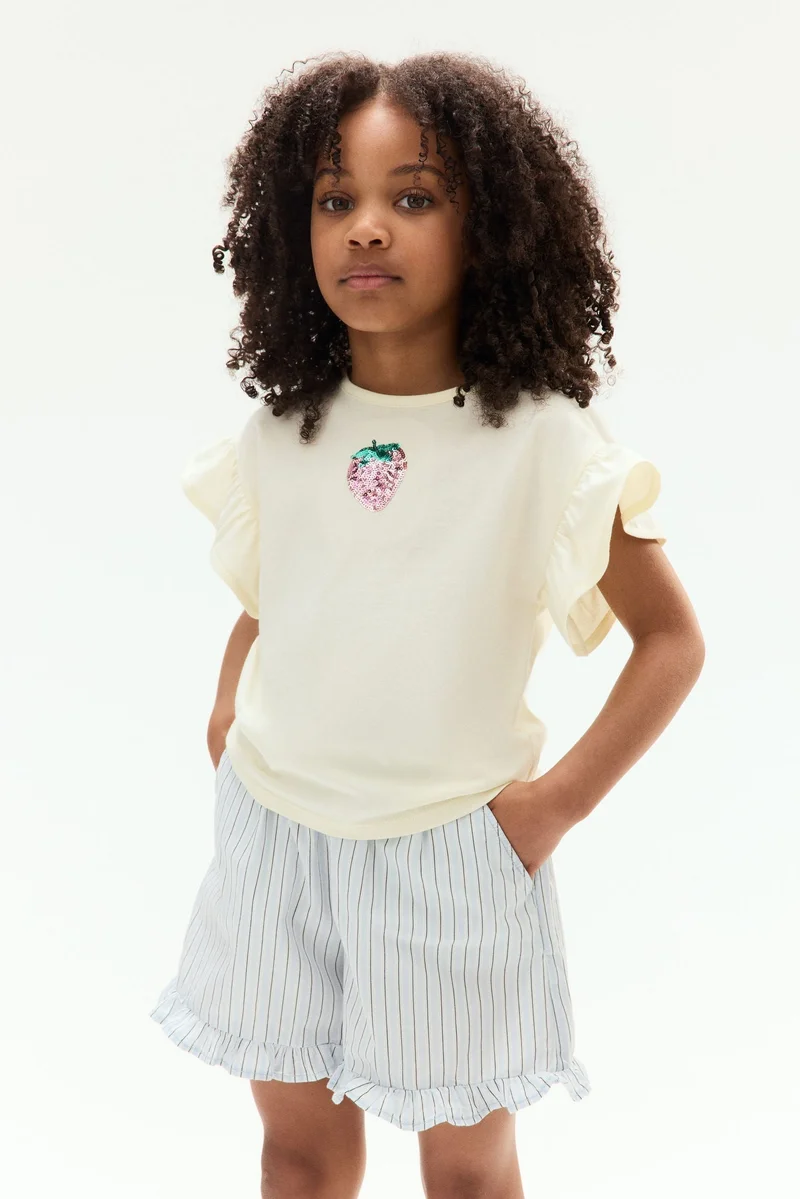H&M Sequined cotton top