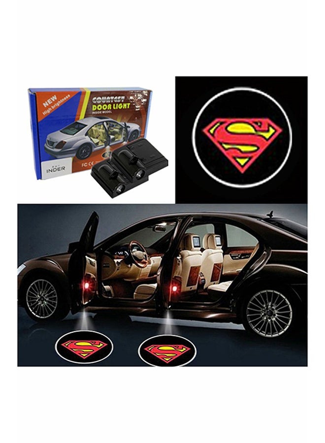 Loquat 2-Piece LED Car Door Superman-2 Logo Projector Shadow Light Set - Image 2