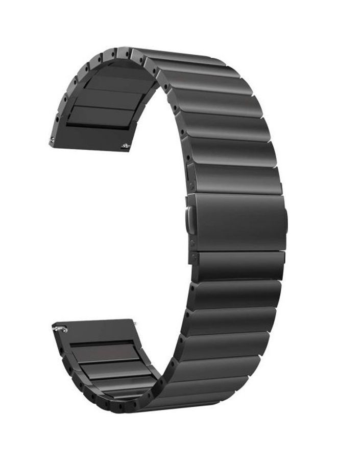 NIBEMINENT Classic Stainless Steel Smartwatch Strap Band For Huawei Smart Watch GT2 and GT/Honor Magic 2 Black  - Image 4