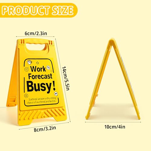 HRPHRP Office Decor Desk Accessories for Women - Gag Gifts for Men Office Decorations for Work, Unique Funny Desktop Decor Sign for Coworker Teammate Employee Boss(Work Forecast Busy) - Image 2