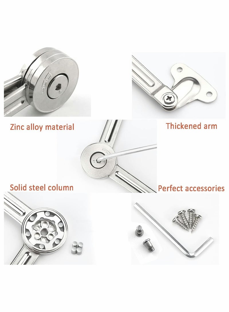 Cobest Soft Closing Door Panel Support Hinges Stay Folding Cover Stopped at Will for Heavy Duty Clamshell Cabinet Cover Wall and Box - Image 2