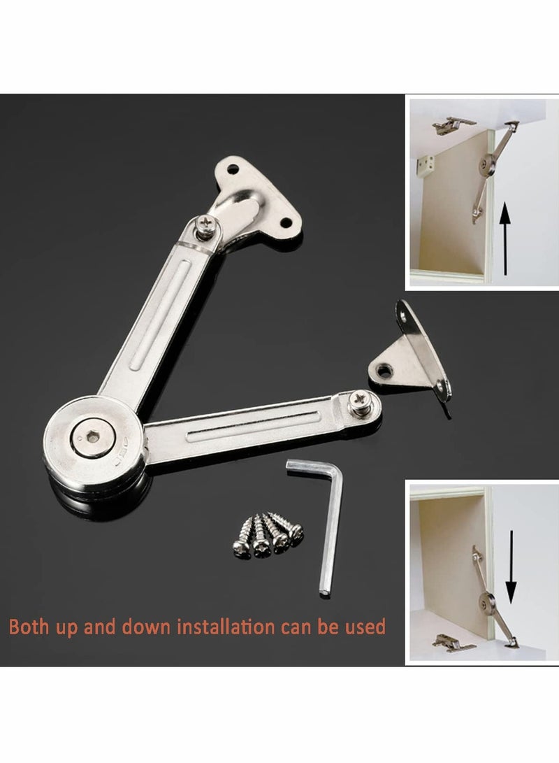 Cobest Soft Closing Door Panel Support Hinges Stay Folding Cover Stopped at Will for Heavy Duty Clamshell Cabinet Cover Wall and Box - Image 3