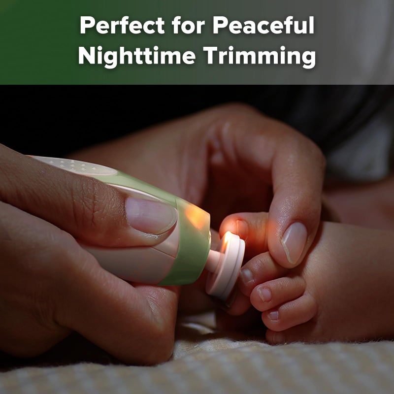 haakaa مجموعة قلام أظافر كهربائية للأطفال من هاكّا للعناية بأظافر الرضع والأطفال أو البالغين، مجموعة العناية بأظافر الأطفال و4 وسادات استبدال إضافية - ميدو - Image 3