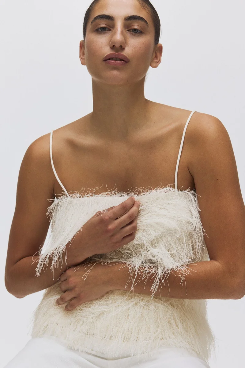 H&M Fringed strappy top