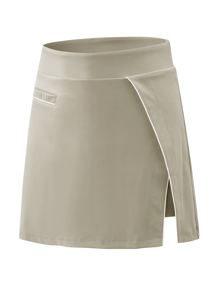 Loquat Women Quick Dry Breathable Sports Skirt Grey  - Image 1