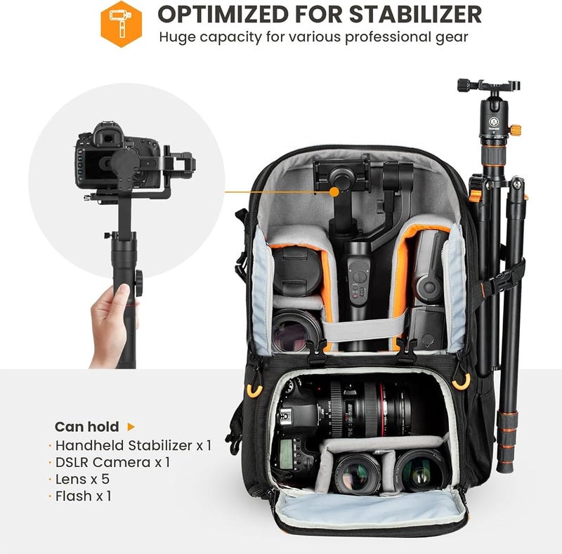 تريون حقيبة ظهر للكاميرا TARION، حقيبة مقاومة للماء مخصصة لكاميرات DSLR والكاميرات الرقمية - Image 2