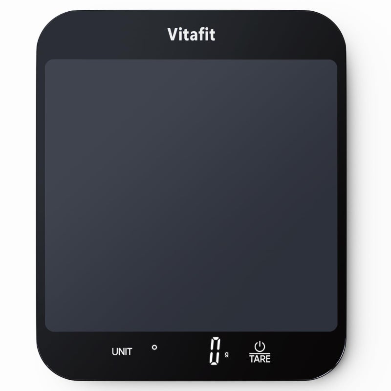 ميزان مطبخ رقمي فيتافيت 15 كجم وزن احترافي منذ 2001 ميزان طعام مطبخ بالجرام والأوقية 1غ01أوقية تدرج دقيق بطاريات مشمولة أسود