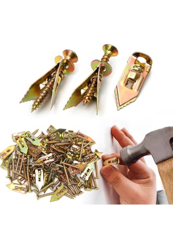 LLQDNTK Drywall Anchors, 50 Pcs Self-Drilling Anchors, Easy to Install, Expands for Strong Hold, Perfect for Home Decor - Image 1