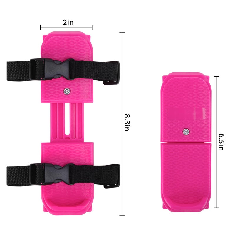 Shupakul 1 Pair Toddler Ice Skates, Adjustable Kids Ice Skates with Touch Fastener, Pink Double Runner Ice Skates for Toddler Winter Beginner Ski - Image 2