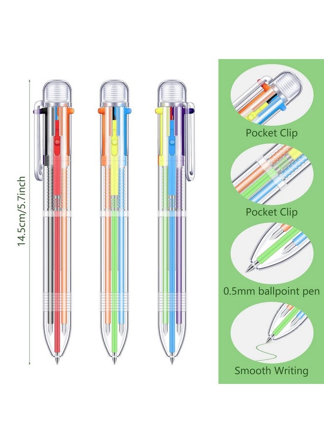 Yexiya Multicolor Ballpoint Pen 0.5Mm 6-In-1 Colored Retractable Ballpoint Pens Multi Colored Pens Multicolor Ink Pen Rainbow Pens For Nurses, Gel Ink Nurse Pens For Office Teacher Gifts(96 Pack)  - Image 2