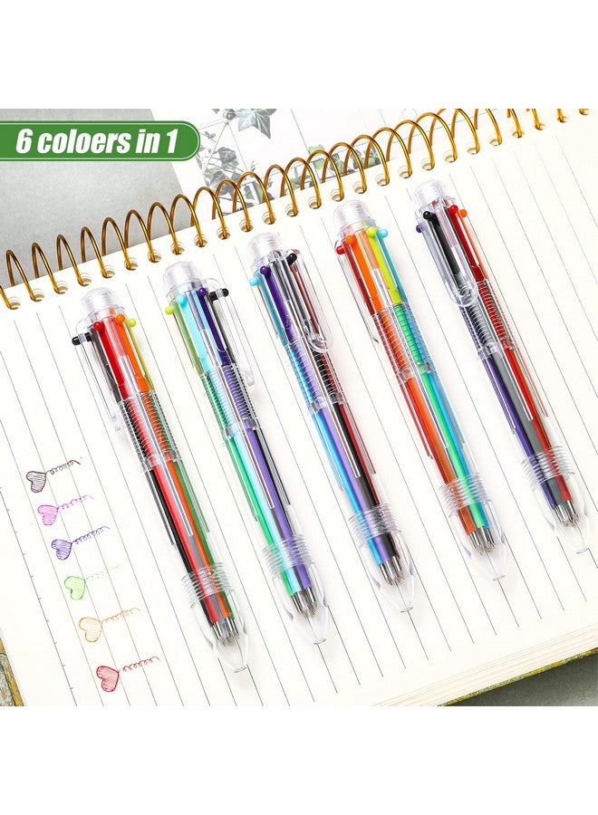 Yexiya Multicolor Ballpoint Pen 0.5Mm 6-In-1 Colored Retractable Ballpoint Pens Multi Colored Pens Multicolor Ink Pen Rainbow Pens For Nurses, Gel Ink Nurse Pens For Office Teacher Gifts(96 Pack)  - Image 3