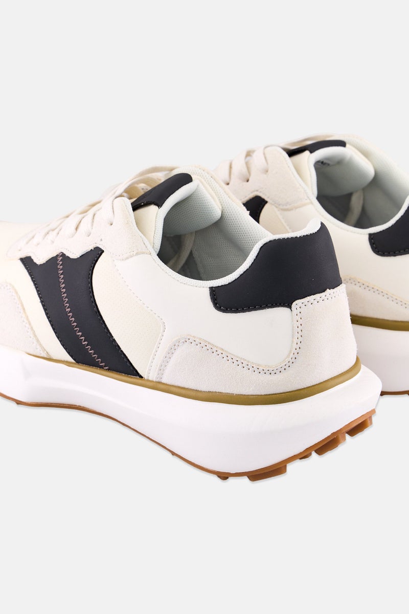 Nordland Men Suede Lace Up Shoes, Off White  - Image 2