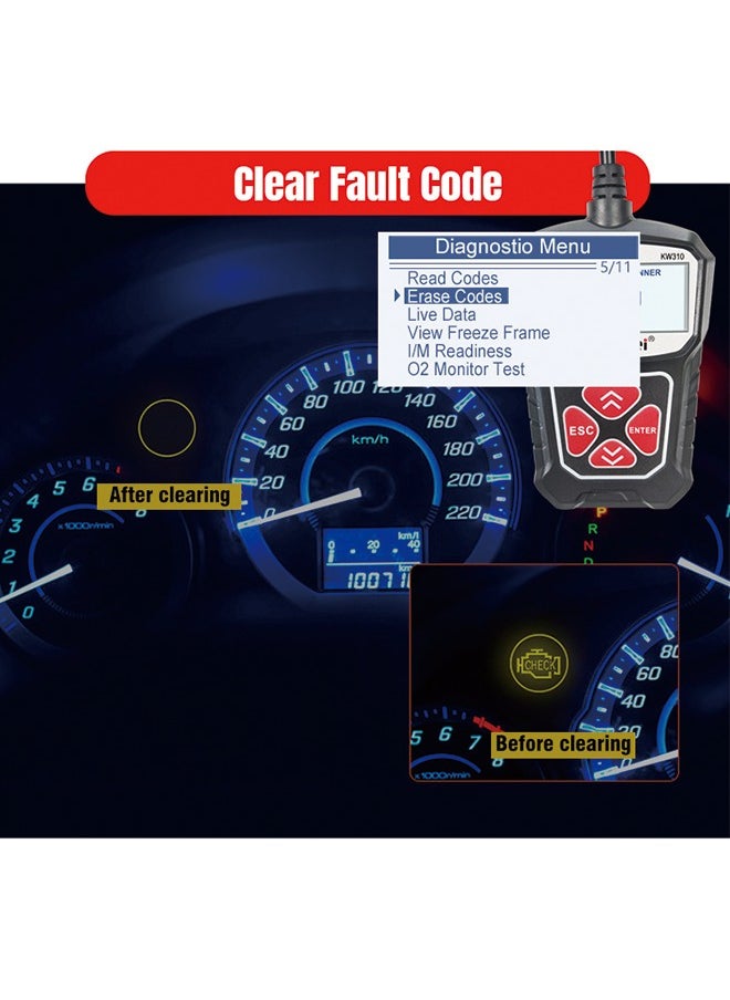 KONNWEI KW310 Universal Car Scanner Professional Automotive Code Reader Vehicle CAN Diagnostic Scan Tool