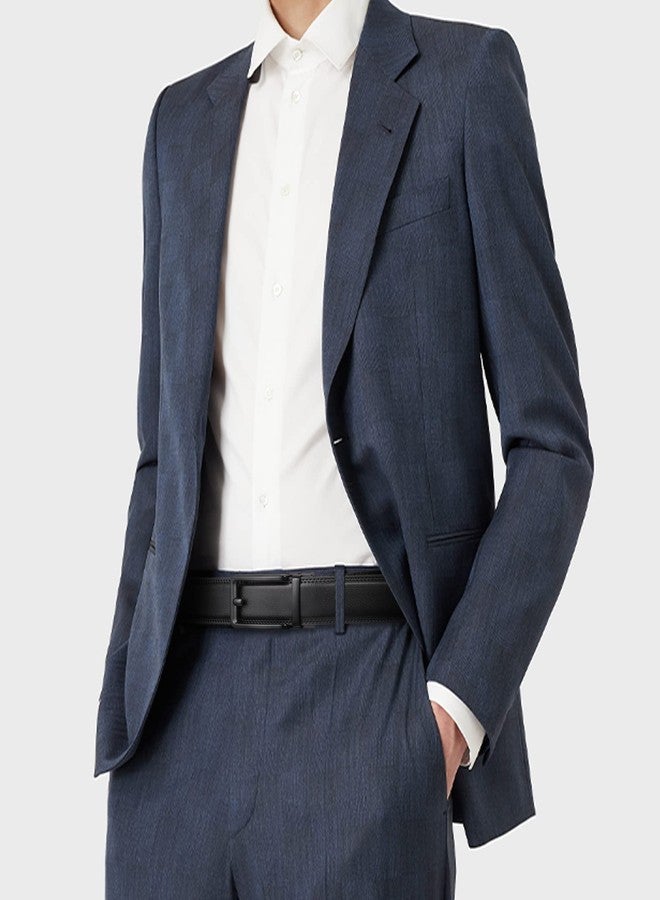 SENDEFN Men's Leather Dress Casual Belt 1 3/8" Automatic Adjustable Click Buckle Belts with Gift Box(A-black-71HS) - Image 4