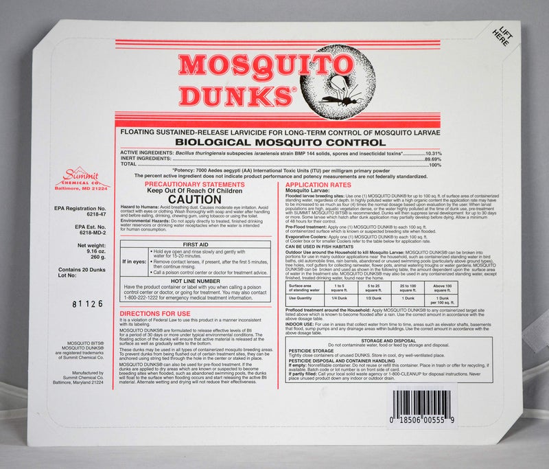 Summitâ€¦responsible solutions 155 Summit 100 Count Mosquito Dunk, Natural - Image 2