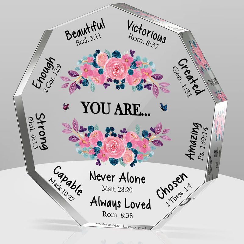 LuoHere Christian Gifts for Women Birthday Christmas Inspiration Religious Gifts Spiritual Catholic Pastor Wife Appreciation Gift for Women Her Mom Friends Sister Female Coworker Sister Christian Sign Plaque - Image 1