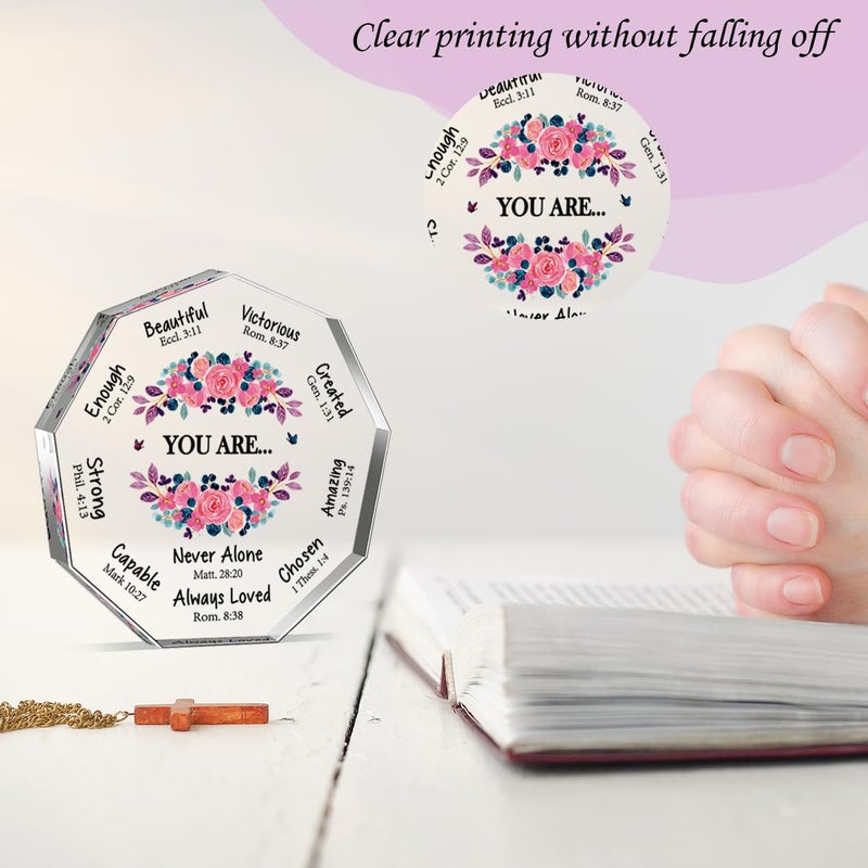 LuoHere Christian Gifts for Women Birthday Christmas Inspiration Religious Gifts Spiritual Catholic Pastor Wife Appreciation Gift for Women Her Mom Friends Sister Female Coworker Sister Christian Sign Plaque - Image 5
