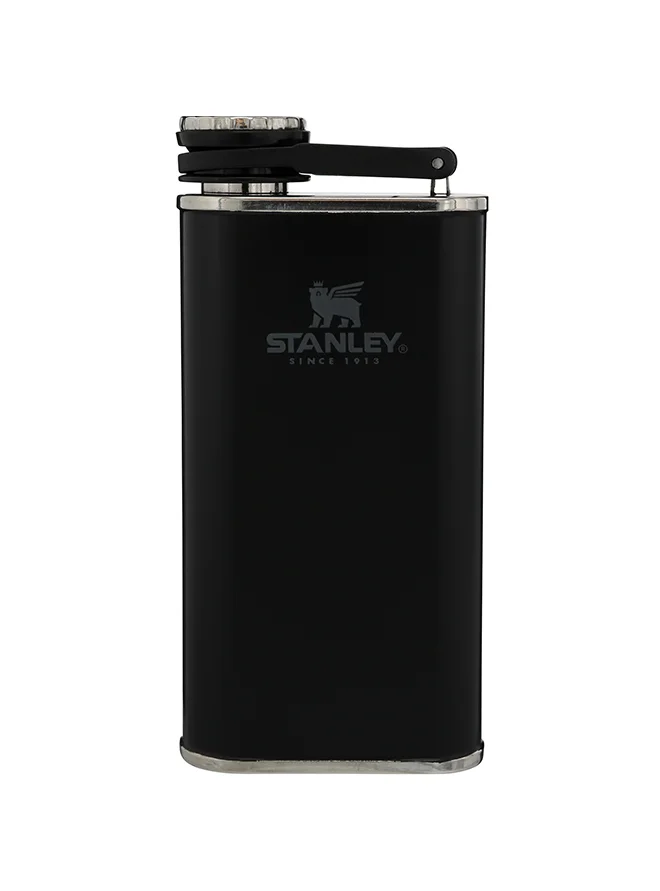 Stanley Stanley Classic Wide Mouth Flask 0.23L / 8OZ Matte Black with Never-Lose Cap  â€“ Wide Mouth Stainless Steel Hip Flask for Easy Filling & Pouring | Insulated BPA FREE Leakproof Flask | Lifetime Warranty