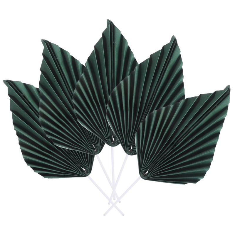 Palm Leaves Cake Topper Decorations Happy Birthday Cupcake Toppers Unique - Image 2
