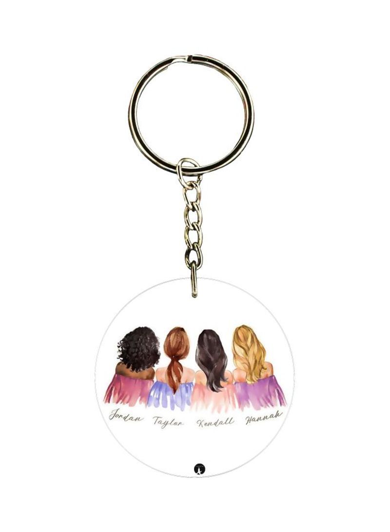 Friends Printed Dual Sided Keychain