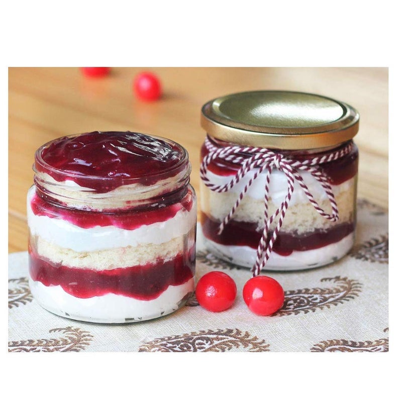 HAPPY BORN Small Glass Jars with lid 200 ml small glass container with lid Small Jar for Crafts Wedding Spices DIY and Candle Making Glass Jar Small Clear Pack of 6 - Image 3