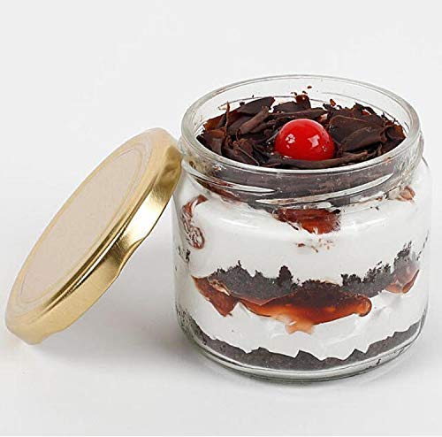 HAPPY BORN Small Glass Jars with lid 200 ml small glass container with lid Small Jar for Crafts Wedding Spices DIY and Candle Making Glass Jar Small Clear Pack of 6 - Image 4